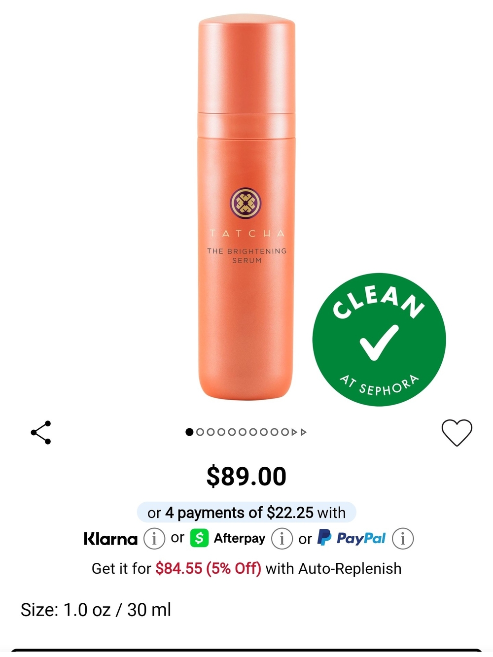 Tatcha Brightening Serum - Coral